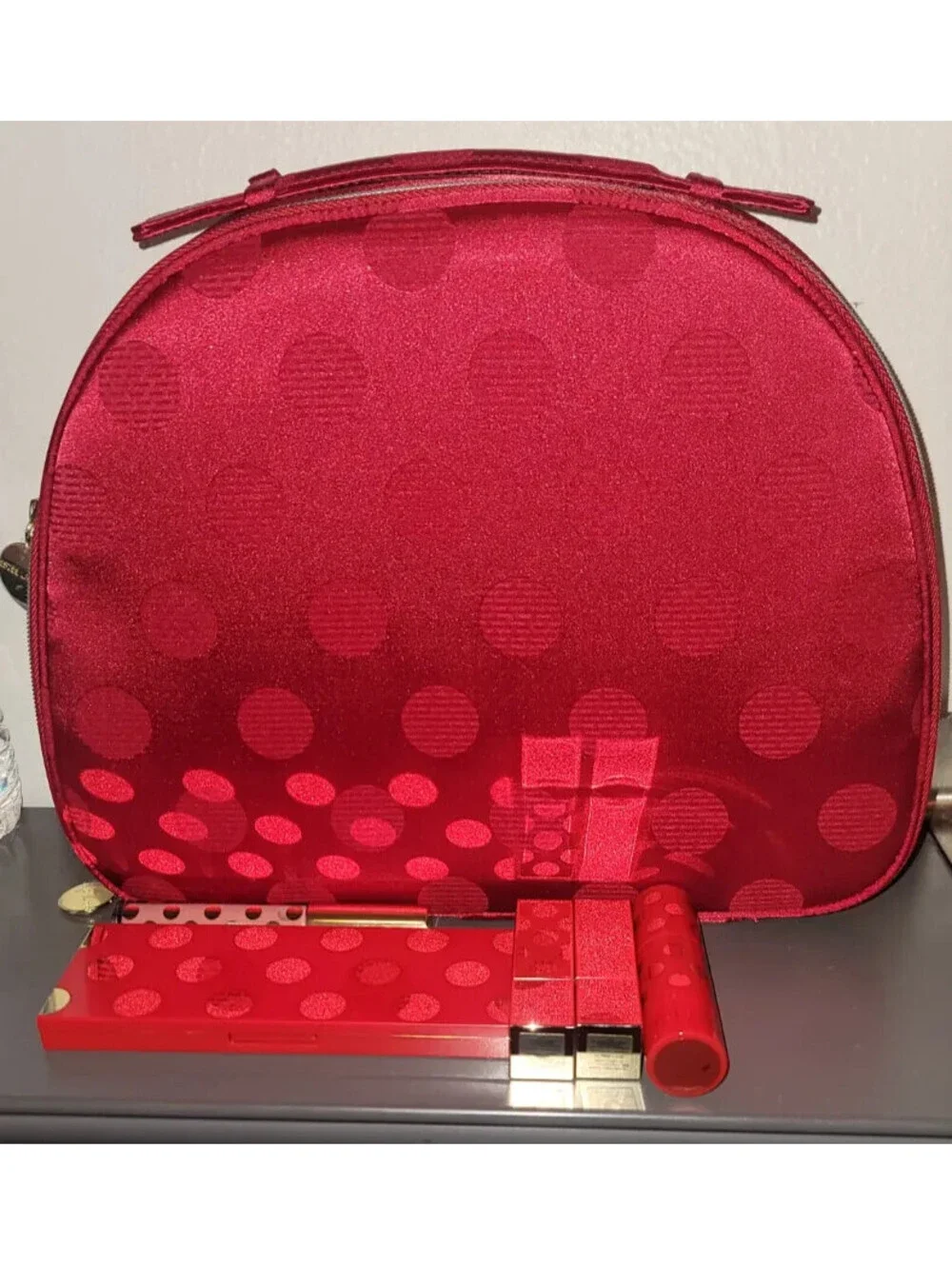 ESTEE LAUDER LIMITED EDITION GLAM LIPSTICKS (2),BLUSH, EYESHADOW PALETTE & CASE